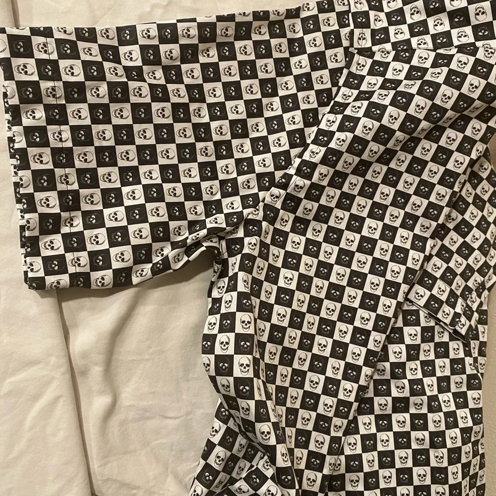 SHIRT NEW Maceoo Gallileo gingham skull Luxe Paris L - Picture 10 of 14